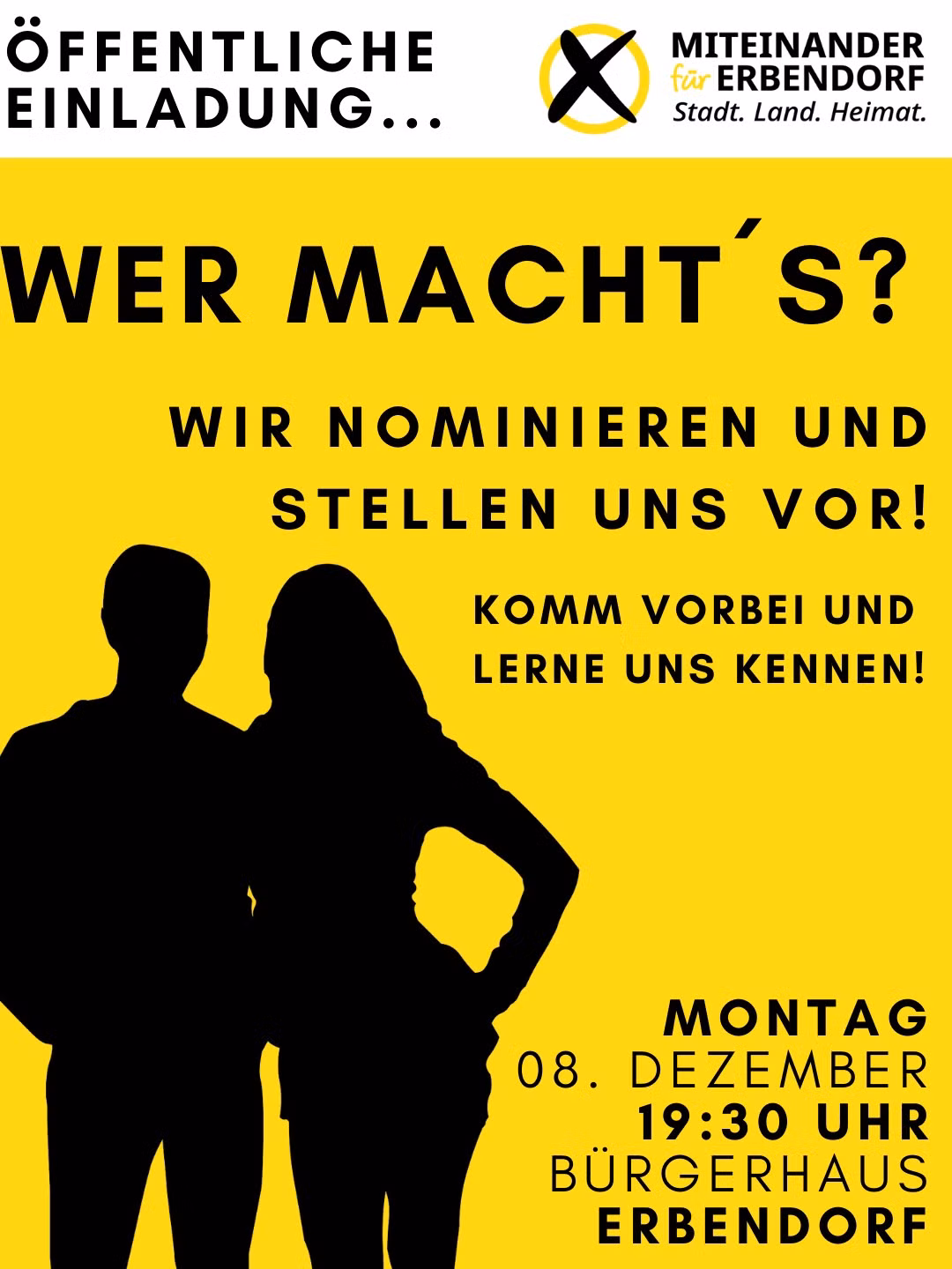 Mehr über den Artikel erfahren ÖFFENTLICHE EINLADUNG ZUR NOMINIERUNGSVERSAMMLUNG