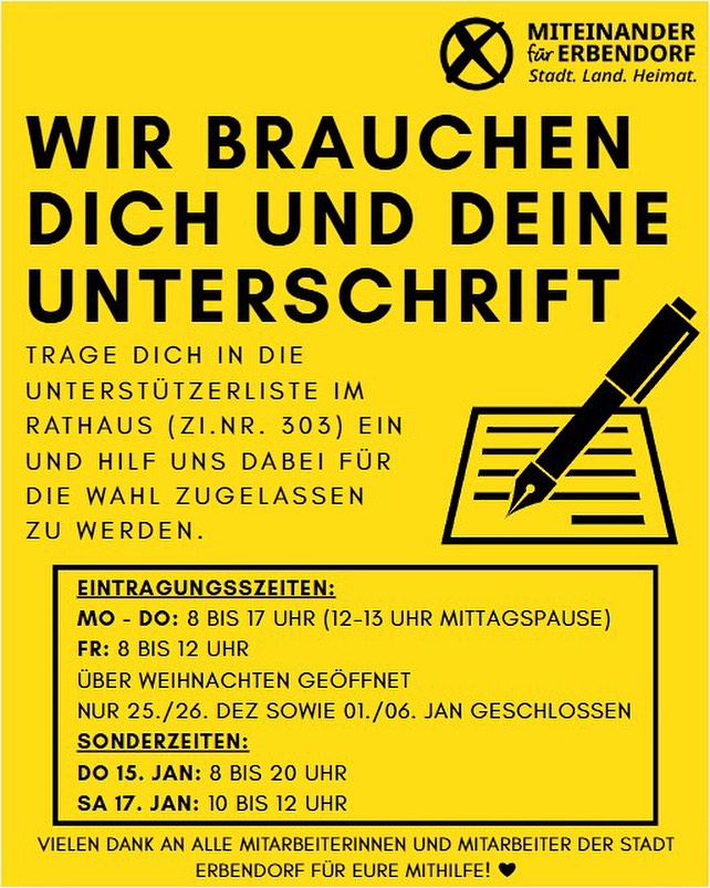 Du betrachtest gerade Eintragung in die Unterstützerlisten
